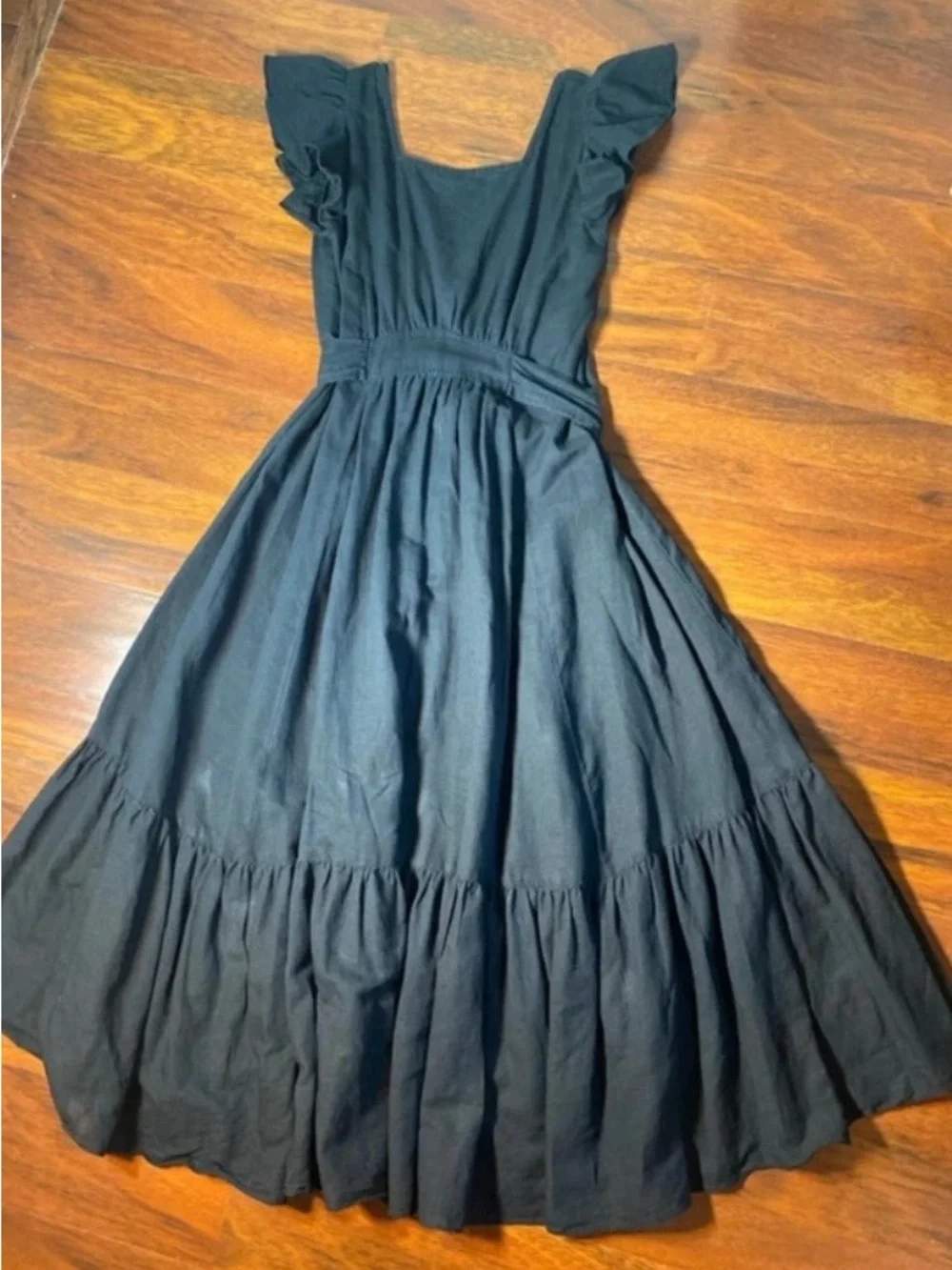 Free People Linen Open Back Dress